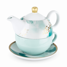 Addison Mint Abstract Tea For One Set