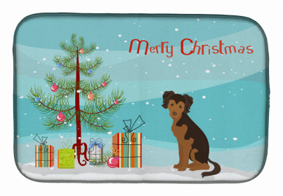 Dog Breed/Merry Christmas art Dish Drying Mat (Color: Persian Chihuahua, size: 14 x 21)