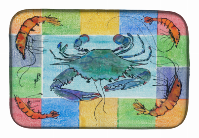 Sealife/Crab Themed Dish Drying Mat (Color: Crab 2, size: 14 x 21)