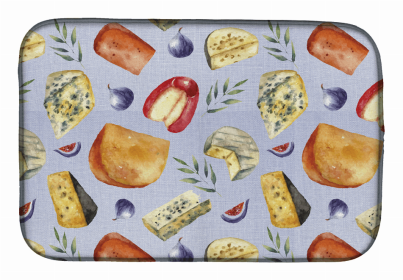 Cheeses Dish Drying Mat (Color: Assortment of Cheeses, size: 14 x 21)
