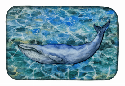 Sealife/Sailing Themed Dish Drying Mat (Color: Humpback Whale #2, size: 14 x 21)