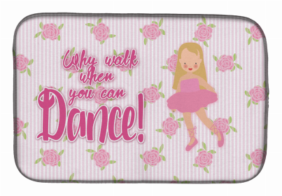 Dancers Dish Drying Mat (Color: Ballet Long Blonde Hair, size: 14 x 21)