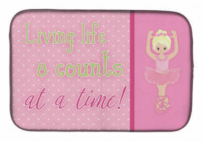Dancers Dish Drying Mat (Color: Ballet in 8 Counts Blonde, size: 14 x 21)