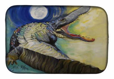 Animal Dish Drying Mat (Color: Alligator, size: 14 x 21)