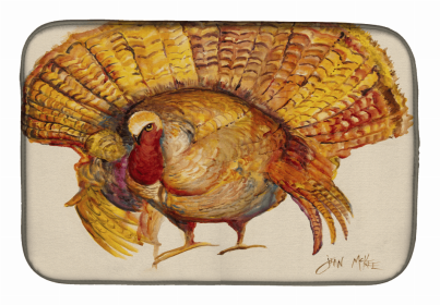 Bird Dish Drying Mat (Color: Turkey, size: 14 x 21)