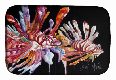 Fish Dish Drying Mat (Color: Lionfish, size: 14 x 21)